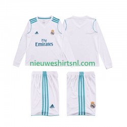 Real Madrid Kind Shirt met Bedrukking 2017 2018 Retro Thuis Lange Mouw