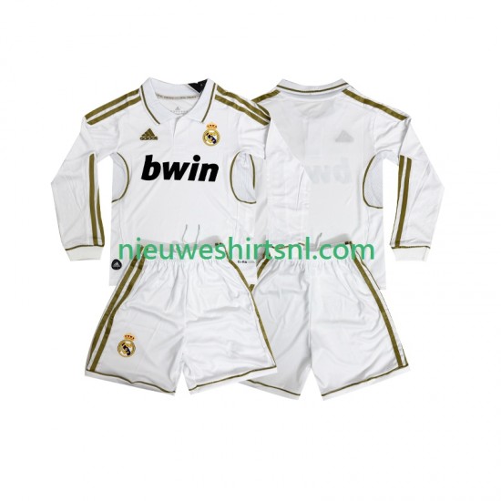 Real Madrid Kind Shirt met Bedrukking 2012 Retro Thuis 2011 Lange Mouw