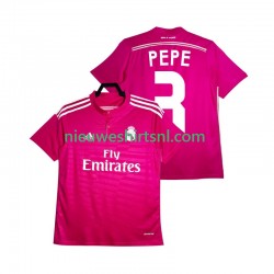 Real Madrid Heren Shirt met Bedrukking PEPE 3 2014 2015 Retro Uit Korte Mouw