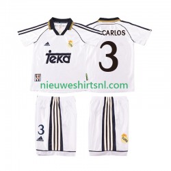 Real Madrid Kind Shirt met Bedrukking R CARLOS 3 1998 2000 Retro Thuis Korte Mouw