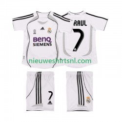 Real Madrid Kind Shirt met Bedrukking RAUL 7 2007 Retro Thuis 2006 Korte Mouw