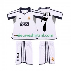 Real Madrid Kind Shirt met Bedrukking RAUL 7 2001 Retro Thuis 2002 Korte Mouw
