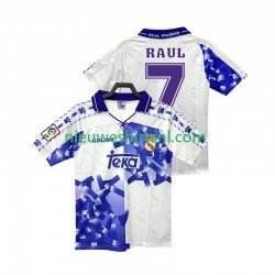 Real Madrid Heren Shirt met Bedrukking RAUL 7 1996 1997 Retro Derde Korte Mouw