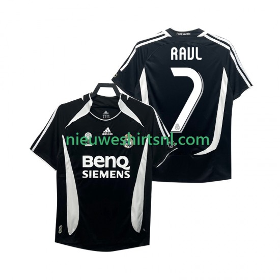 Real Madrid Heren Shirt met Bedrukking RAUL 7 2007 Retro Derde 2006 Korte Mouw