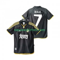 Real Madrid Heren Shirt met Bedrukking Raul 7 2001 Retro Uit 1999 Korte Mouw