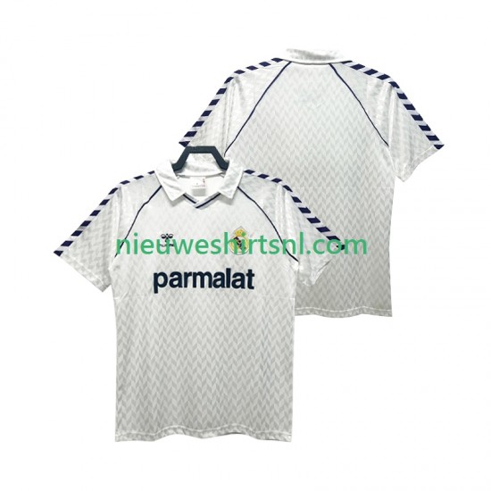Real Madrid Heren Shirt met Bedrukking 1986 1987 Retro Thuis Korte Mouw