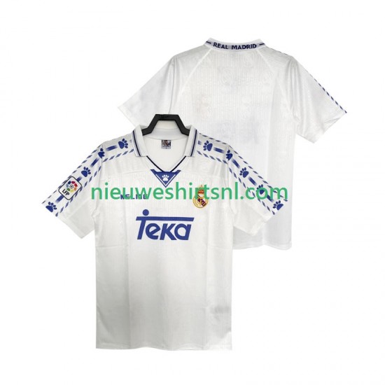 Real Madrid Heren Shirt met Bedrukking 1996 1997 Retro Thuis Korte Mouw