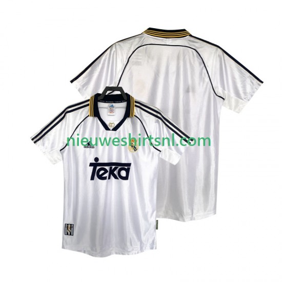 Real Madrid Heren Shirt met Bedrukking 1998 2000 Retro Thuis Korte Mouw