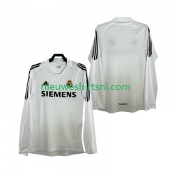 Real Madrid Heren Shirt met Bedrukking 2005 Retro Thuis 2006 Lange Mouw