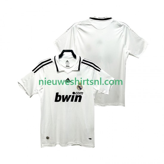 Real Madrid Heren Shirt met Bedrukking 2009 Retro Thuis 2008 Korte Mouw