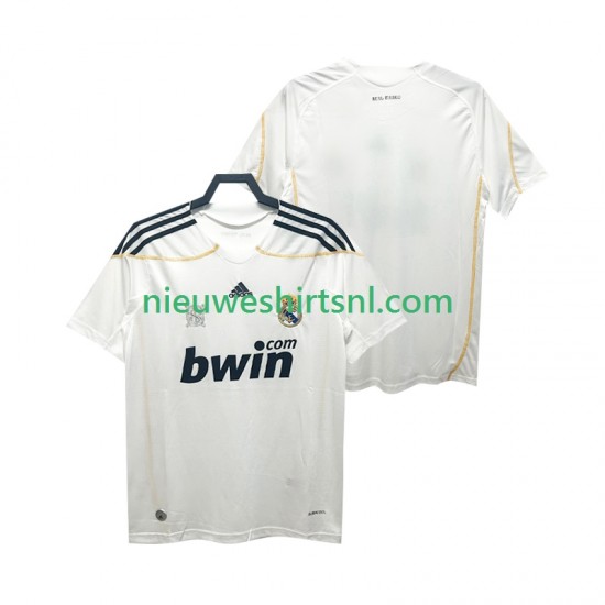 Real Madrid Heren Shirt met Bedrukking 2009 Retro Thuis 2010 Korte Mouw