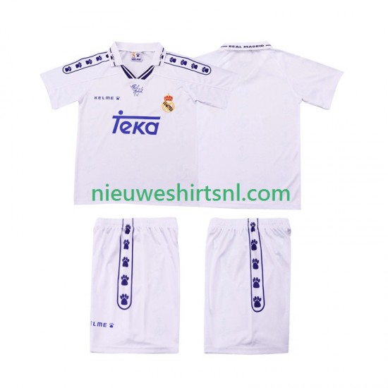 Real Madrid Kind Shirt met Bedrukking 1996 Retro Thuis 1994 Korte Mouw