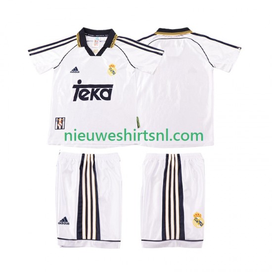 Real Madrid Kind Shirt met Bedrukking 1998 2000 Retro Thuis Korte Mouw