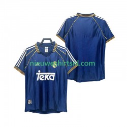 Real Madrid Heren Shirt met Bedrukking 1998 2000 Retro Derde Korte Mouw