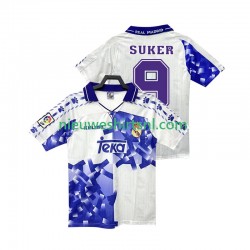 Real Madrid Heren Shirt met Bedrukking SUKER 9 1996 1997 Retro Derde Korte Mouw