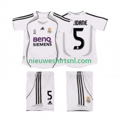 Real Madrid Kind Shirt met Bedrukking ZIDANE 5 2007 Retro Thuis 2006 Korte Mouw