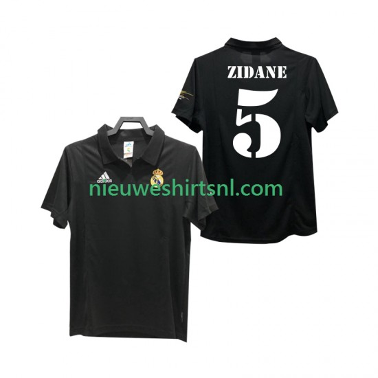 Real Madrid Heren Shirt met Bedrukking ZIDANE 5 2003 Retro Uit 2002 Korte Mouw