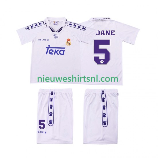 Real Madrid Kind Shirt met Bedrukking ZIDANE 5 1996 Retro Thuis 1994 Korte Mouw
