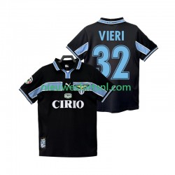 SS Lazio Heren Shirt met Bedrukking VIERI 32 1998 Retro Uit 1999 Korte Mouw