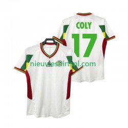 Senegal Heren Shirt met Bedrukking COLY 17 Retro Thuis 2002 Korte Mouw