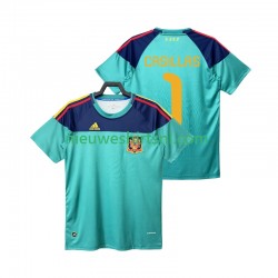 Spanje Heren Shirt met Bedrukking Doelman Casillas 1 Retro Thuis 2010 Korte Mouw