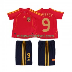 Spanje Kind Shirt met Bedrukking TORRES 9 Retro Thuis 2008 Korte Mouw
