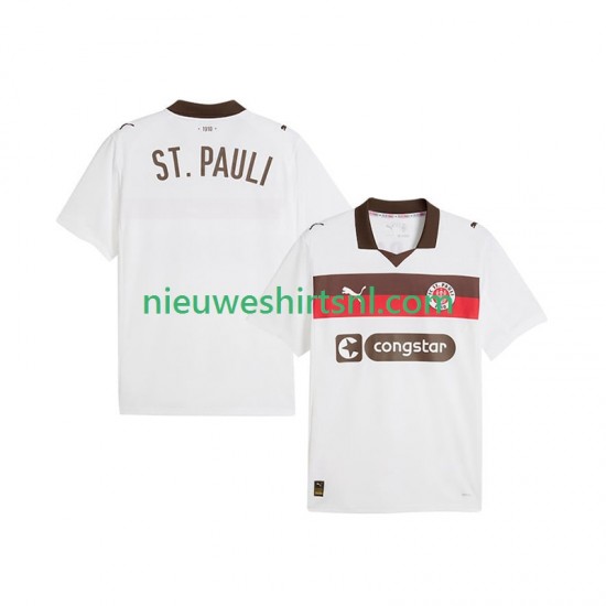 Heren Shirt met Bedrukking St. Pauli Uit 2025-2026 Korte Mouw