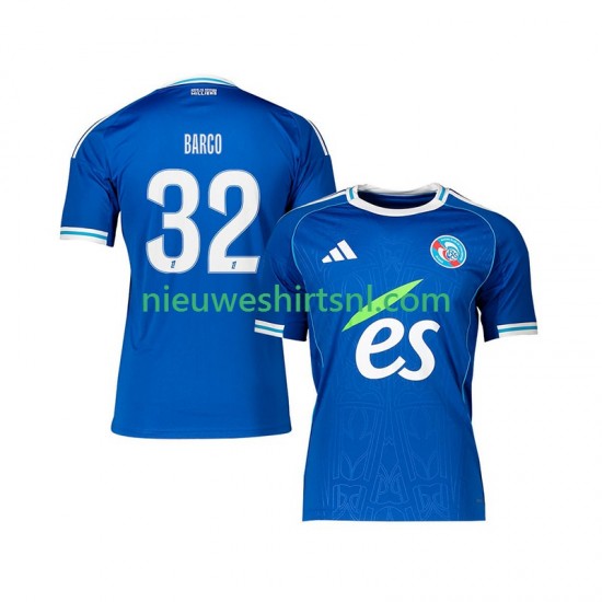 Strasbourg Heren Shirt met Bedrukking Valentin Barco 32 Thuis 2025-2026 Korte Mouw