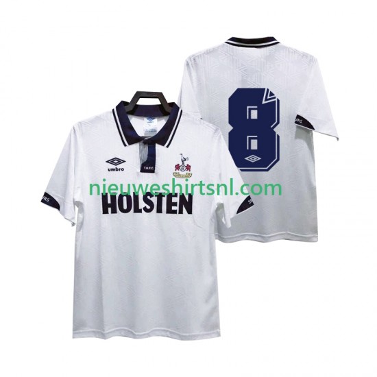Tottenham Hotspur Heren Shirt met Bedrukking 8 1991 1993 Retro Thuis Korte Mouw