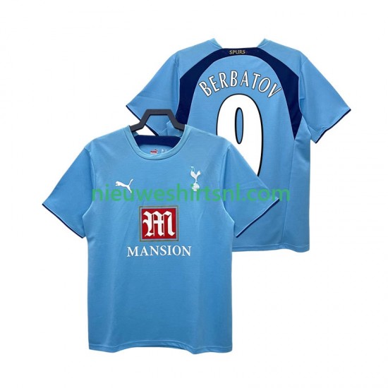 Tottenham Hotspur Heren Shirt met Bedrukking BERBATOV 9 2007 Retro Uit 2006 Korte Mouw