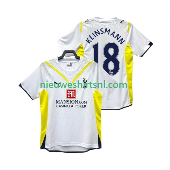 Tottenham Hotspur Heren Shirt met Bedrukking KLINSMANN 18 2009 Retro Thuis 2010 Korte Mouw