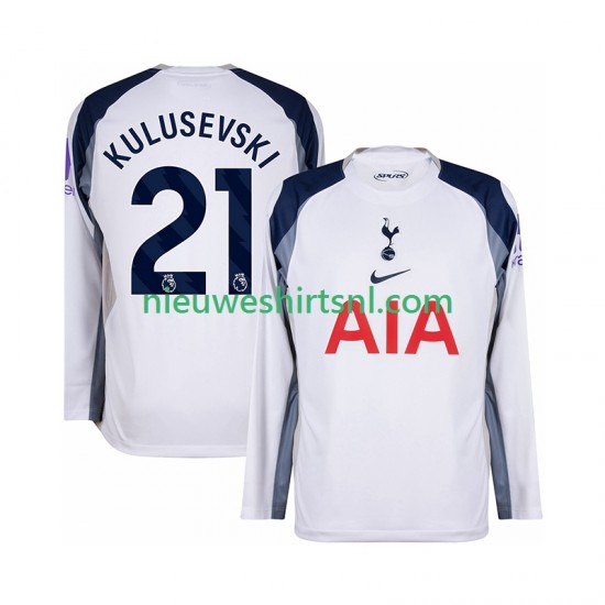 Tottenham Hotspur Heren Shirt met Bedrukking Kulusevski 21 Thuis 2025-2026 Lange Mouw