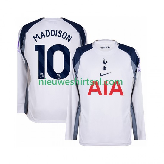 Tottenham Hotspur Heren Shirt met Bedrukking Maddison 10 Thuis 2025-2026 Lange Mouw