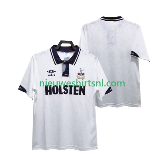 Tottenham Hotspur Heren Shirt met Bedrukking 1991 1993 Retro Thuis Korte Mouw