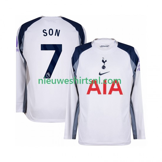 Tottenham Hotspur Heren Shirt met Bedrukking Son Heung-Min 7 Thuis 2025-2026 Lange Mouw