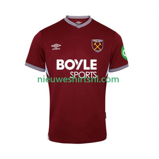 West Ham United Heren Shirt met Bedrukking Thuis 2025-2026 Korte Mouw