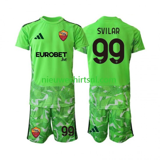 AS Roma Kind Shirt met Bedrukking Doelman Mile Svilar 99 Thuis 2026-2027 Korte Mouw