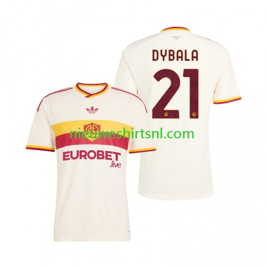 AS Roma Heren Shirt met Bedrukking Paulo Dybala 21 Uit 2026-2027 Korte Mouw