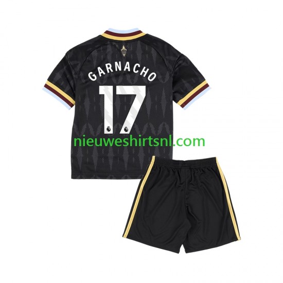 Aston Villa Kind Shirt met Bedrukking Alejandro Garnacho 17 Uit 2026-2027 Korte Mouw