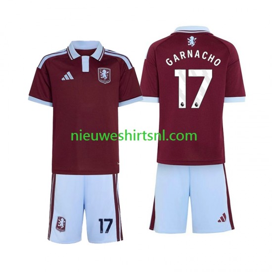 Aston Villa Kind Shirt met Bedrukking Alejandro Garnacho 17 Thuis 2026-2027 Korte Mouw