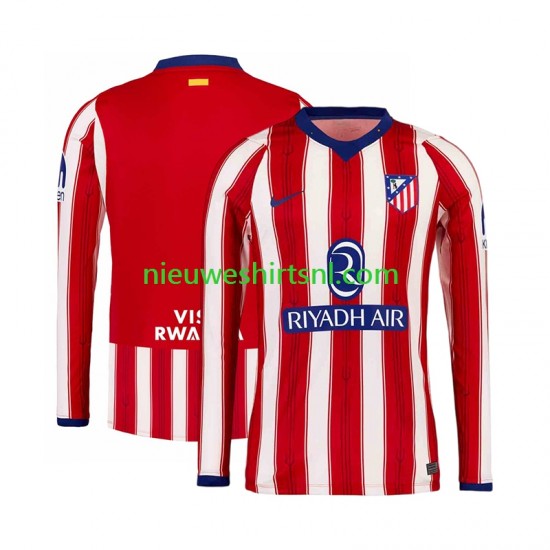 Atlético Madrid Heren Shirt met Bedrukking Thuis 2026-2027 Lange Mouw