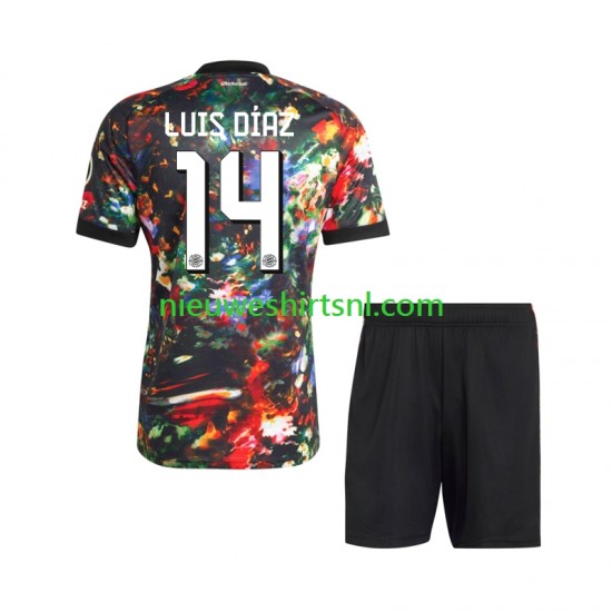 FC Bayern München Kind Shirt met Bedrukking Luis Diaz 14 Oktoberfest Thuis 2026-2027 Korte Mouw