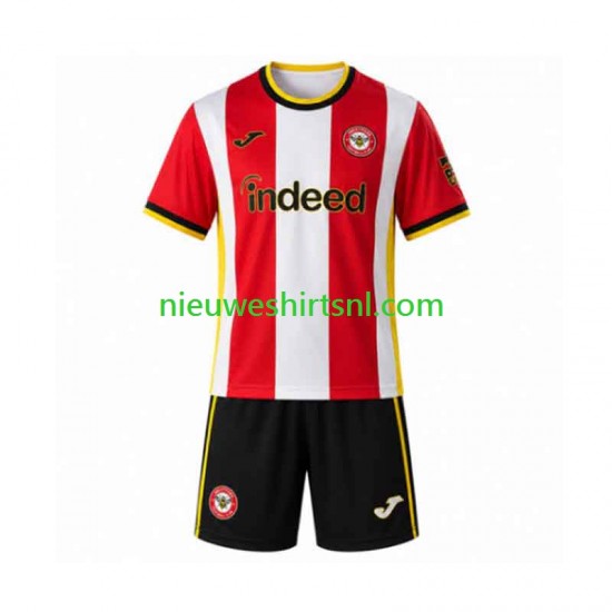 Kind Shirt met Bedrukking Brentford Thuis 2026-2027 Korte Mouw