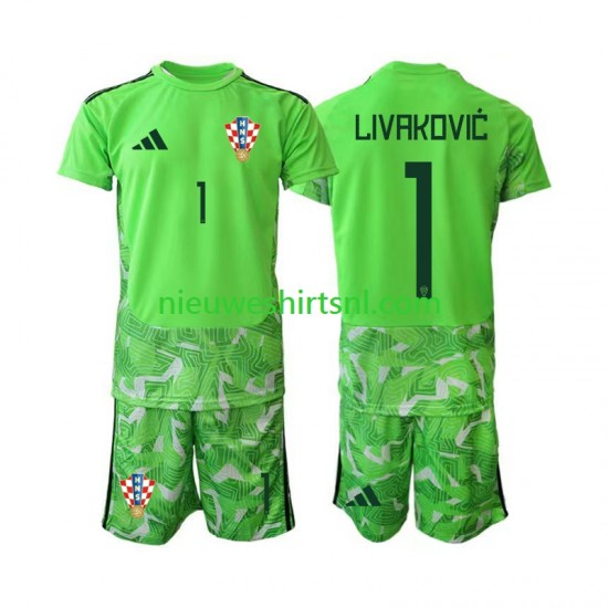 Kroatië Kind Shirt met Bedrukking Doelman Dominik Livakovic 25 Thuis 2026-2027 Korte Mouw
