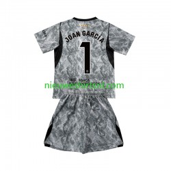 FC Barcelona Kind Shirt met Bedrukking Doelman Joan Garcia 1 Uit 2026-2027 Korte Mouw