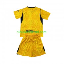 FC Barcelona Kind Shirt met Bedrukking Doelman Vierde 2026-2027 Korte Mouw