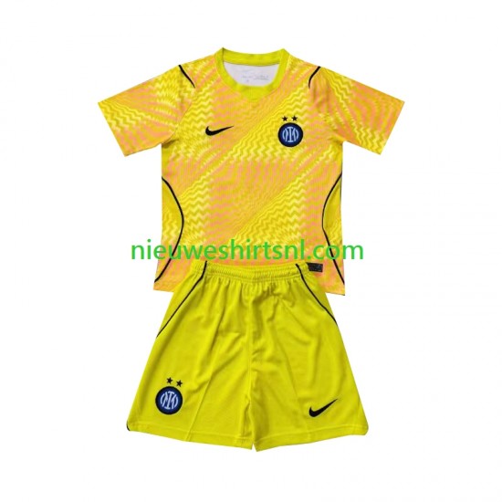 Inter Milan Kind Shirt met Bedrukking Doelman Thuis 2026-2027 Korte Mouw
