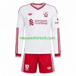 Liverpool Kind Shirt met Bedrukking Uit 2026-2027 Lange Mouw Liverpool Kind Shirt met Bedrukking Uit 2026-2027 Lange Mouw