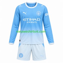 Manchester City Kind Shirt met Bedrukking Thuis 2026-2027 Lange Mouw
