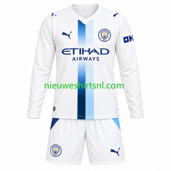 Manchester City Kind Shirt met Bedrukking Derde 2026-2027 Lange Mouw